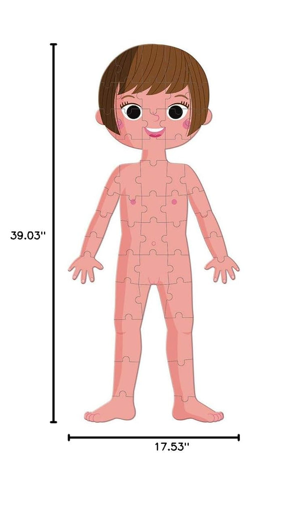 Janod Human Body Puzzle Set - 4 Giant Glow-in-Dark Puzzles