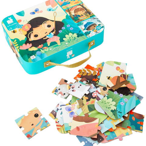 Janod 4 Seasons Puzzles - 4 Progressive Puzzles to Master
