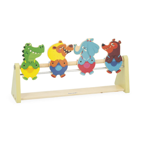 Janod Applepop Slingshot Gallery - 4 Falling Targets Fun