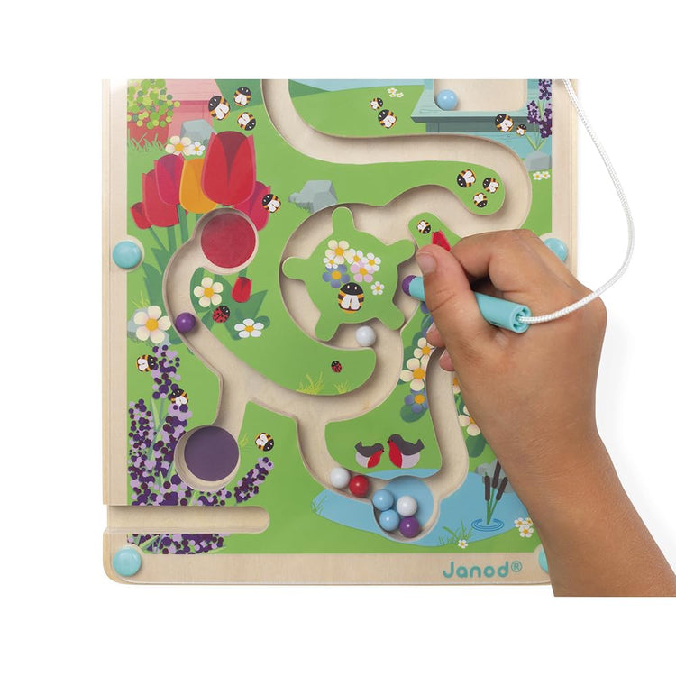 Janod Bee Hive Magnetic Maze - 12 Balls for Fine Motor Play