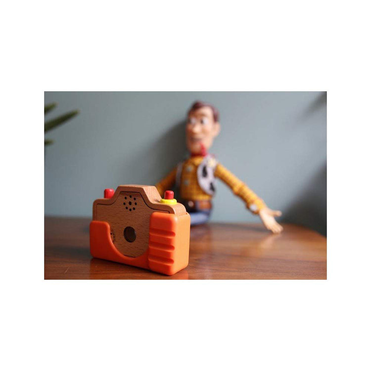 Janod Toddler Camera - Wooden Camera with Flash & Kaleidoscope