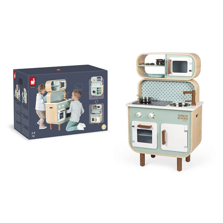 Janod Big Cooker Reverso - Kitchen & Laundry with 8 Accessories