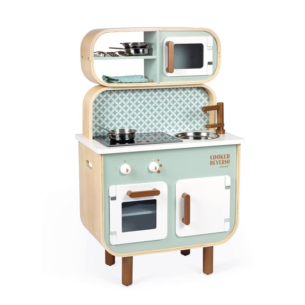 Janod Big Cooker Reverso - Kitchen & Laundry with 8 Accessories