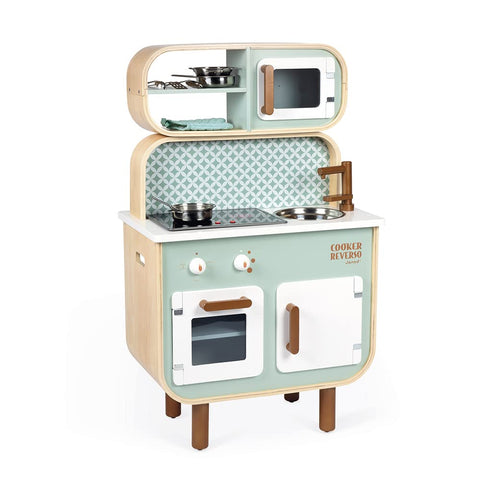 Janod Big Cooker Reverso - Kitchen & Laundry with 8 Accessories