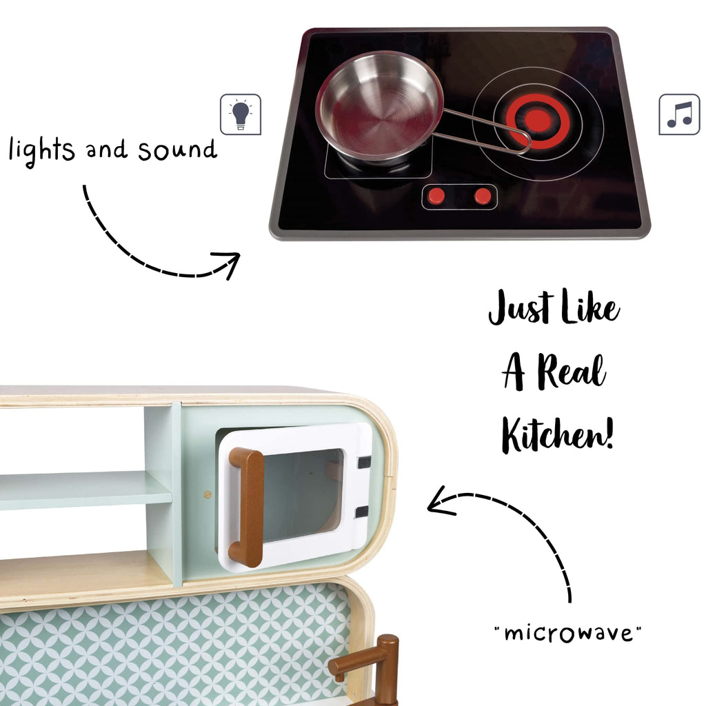 Janod Big Cooker Reverso - Kitchen & Laundry with 8 Accessories