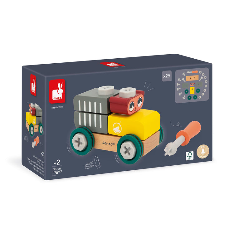 Janod Brico'Kids Bear Car - 24 Accessories for Builders