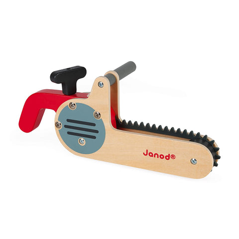 Janod Brico'Kids Wooden Chainsaw - Safe Sound Effects for Play