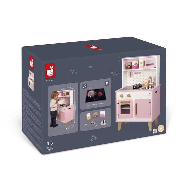 Janod Candy Chic Big Cooker - Lights, Sounds, 6 Accessories