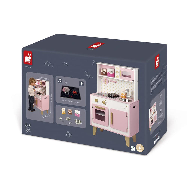 Janod Candy Chic Big Cooker - Lights, Sounds, 6 Accessories