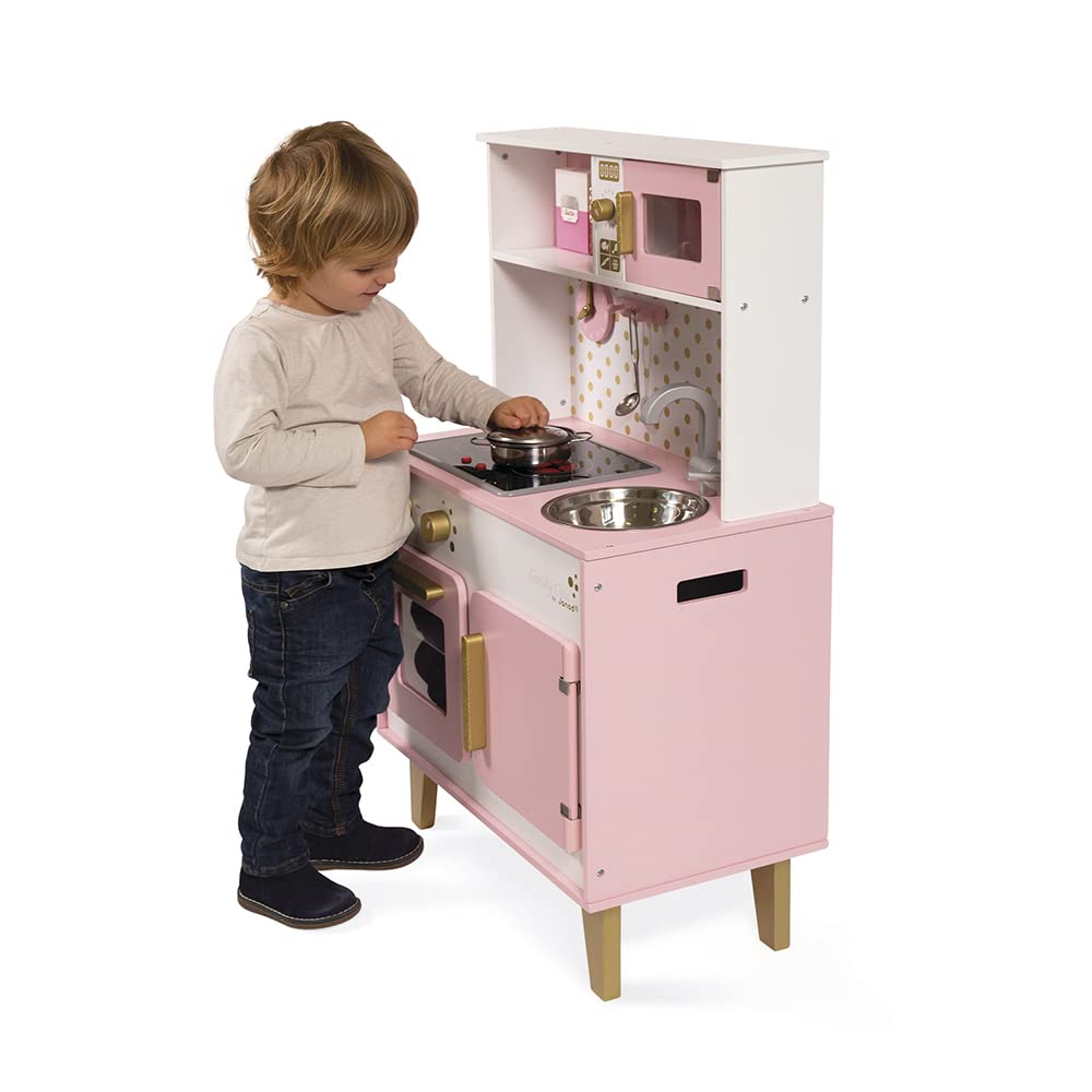 Janod Candy Chic Big Cooker - Lights, Sounds, 6 Accessories