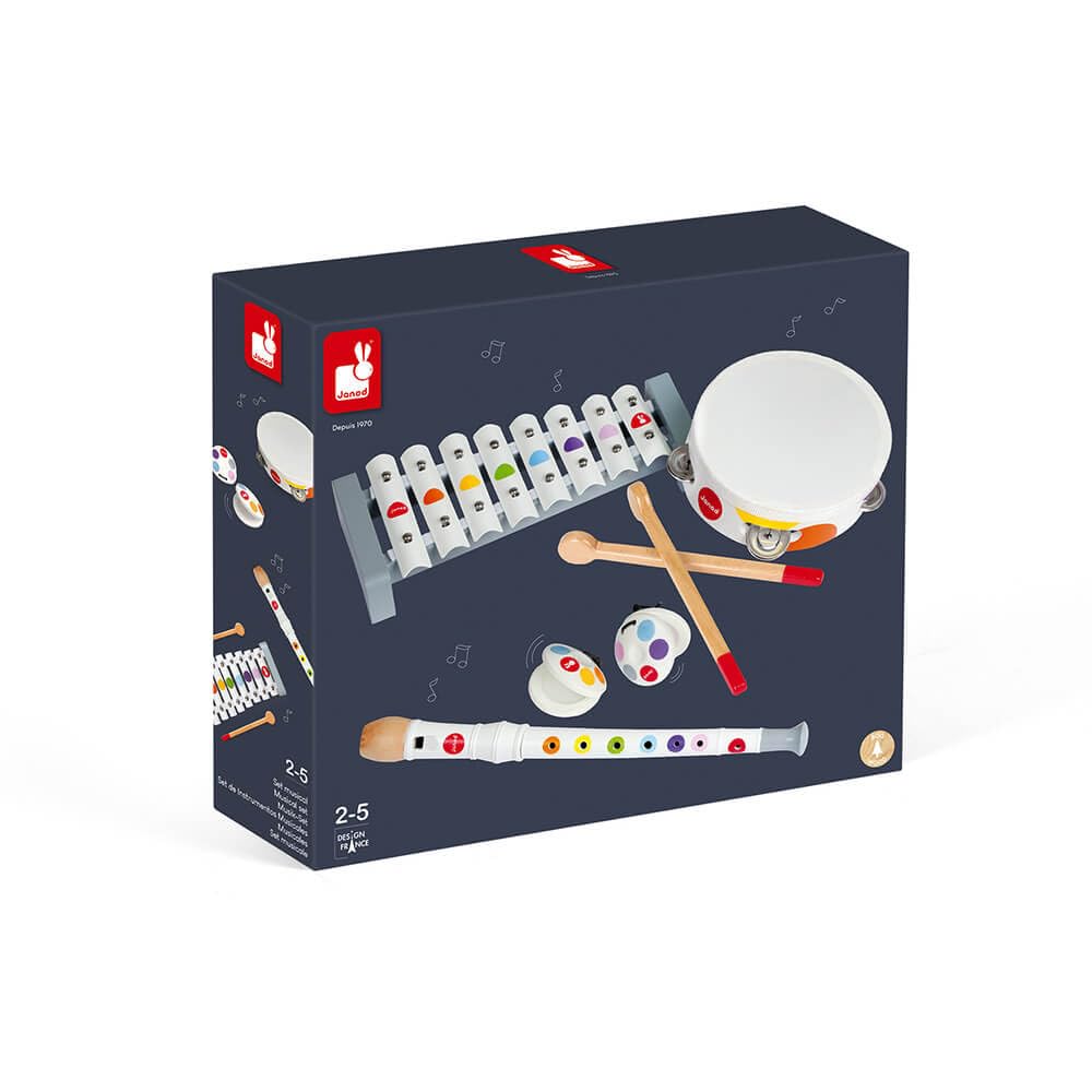 Janod Confetti Music Set - 4 Wooden Instruments to Play
