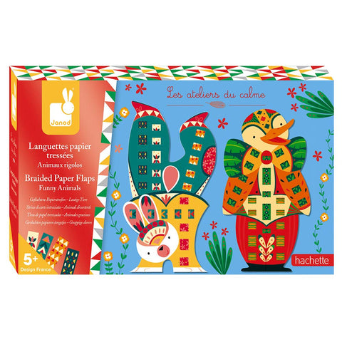Janod Funny Animals Weaving Kit - Create 4 Braided Scenes