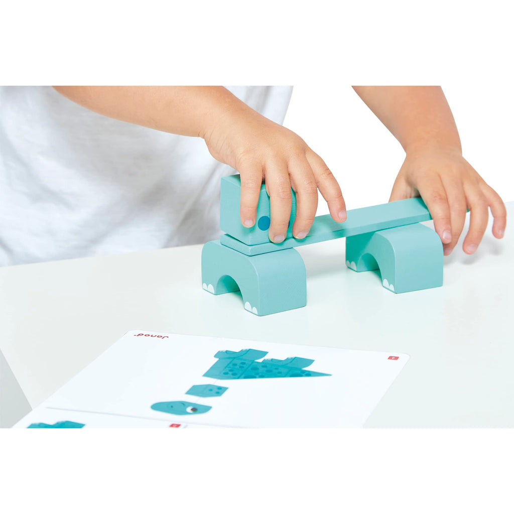 Janod Dino Stacking Blocks - 31 Pieces Build 3 Dinosaurs