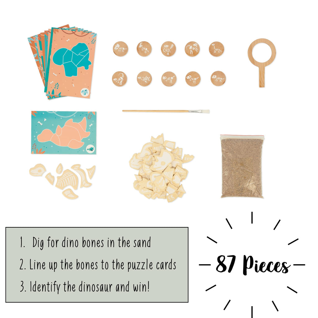 Janod Dinosaur Dig Puzzle - Excavate and Build Prehistoric Fun