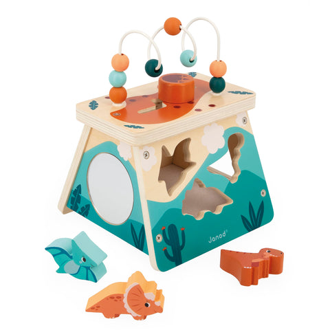 Janod Dino Shape Sorter - 5-in-1 Wooden Activity Volcano