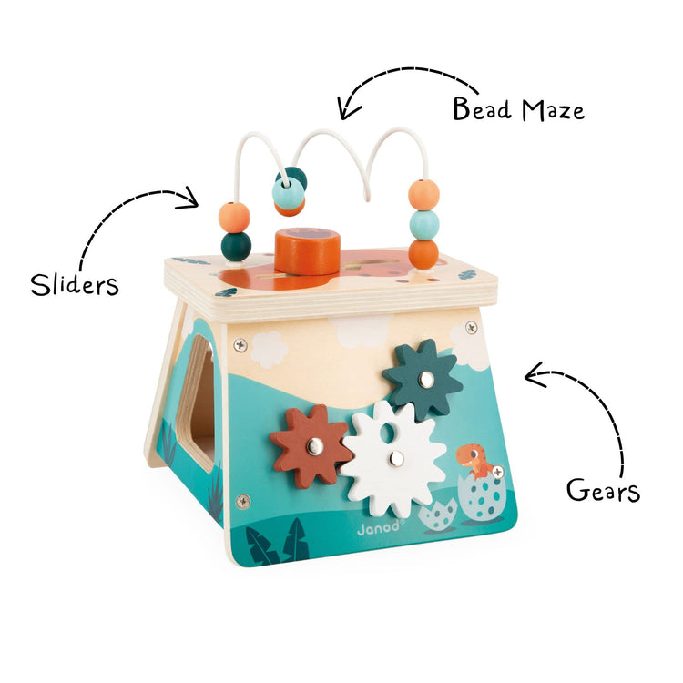 Janod Dino Shape Sorter - 5-in-1 Wooden Activity Volcano