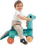 Janod Portosaurus Ride-On - Steerable Wooden Dino Adventure