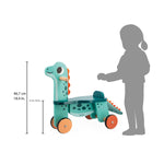 Janod Portosaurus Ride-On - Steerable Wooden Dino Adventure