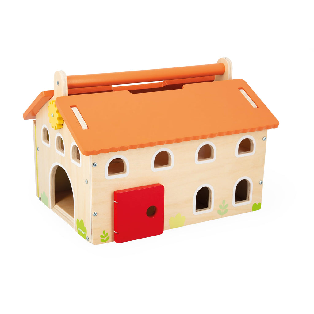 Janod My First Barn - 18 Pieces, 10 Animals, Magnetic Tractor