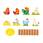 Janod My First Hen House - 8-Piece Wooden Farmhouse Playset
