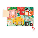 Janod Farm Padlocks Board - Unlock Fine Motor Fun on the Farm