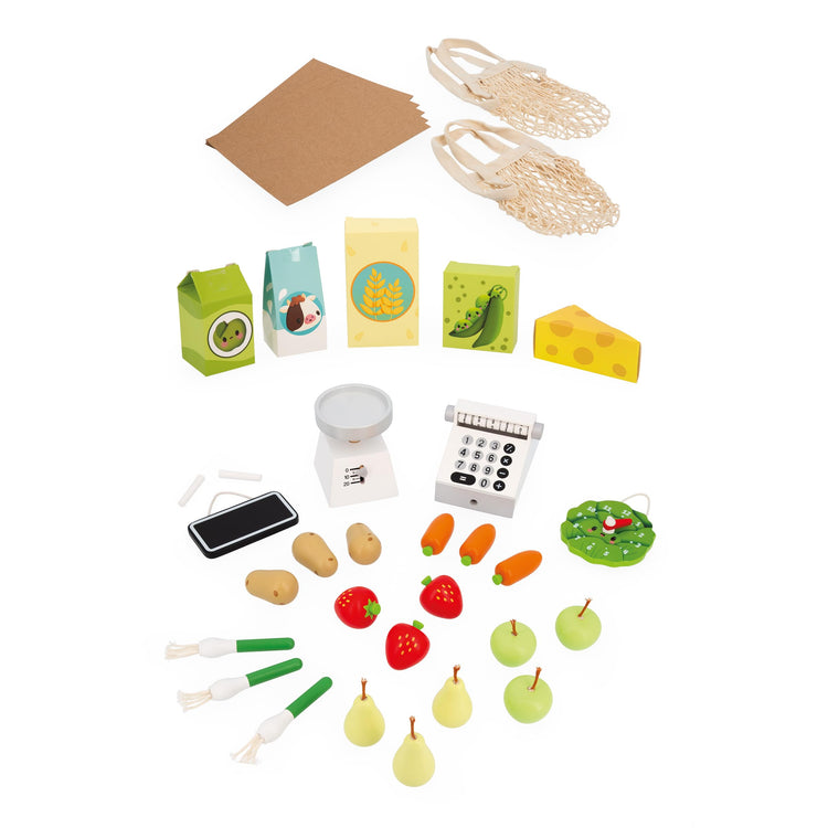 Janod Farmer's Market - 32 Accessories for Pretend Play
