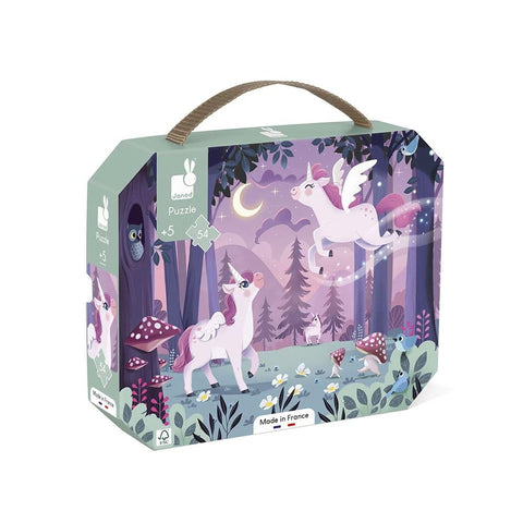 Janod Unicorn Jigsaw Puzzle - 54 Pieces in a Carry Case