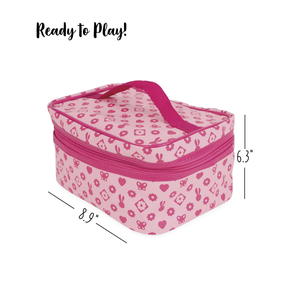 Janod Little Miss Vanity Case - 9-piece Pretend Play Beauty Kit