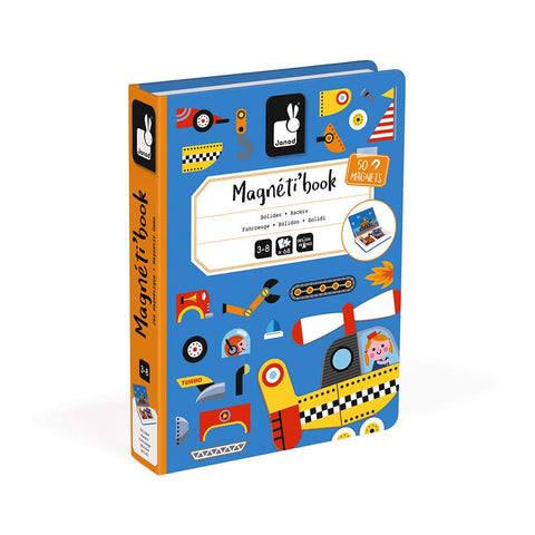 Janod Racers Magneti'Book - 50 Magnets for Vehicle Building