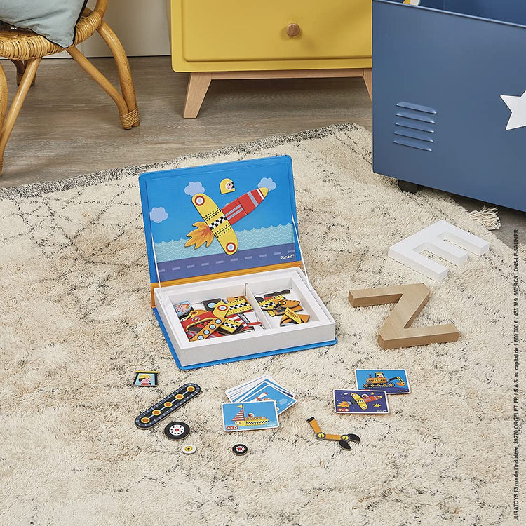 Janod Racers Magneti'Book - 50 Magnets for Vehicle Building