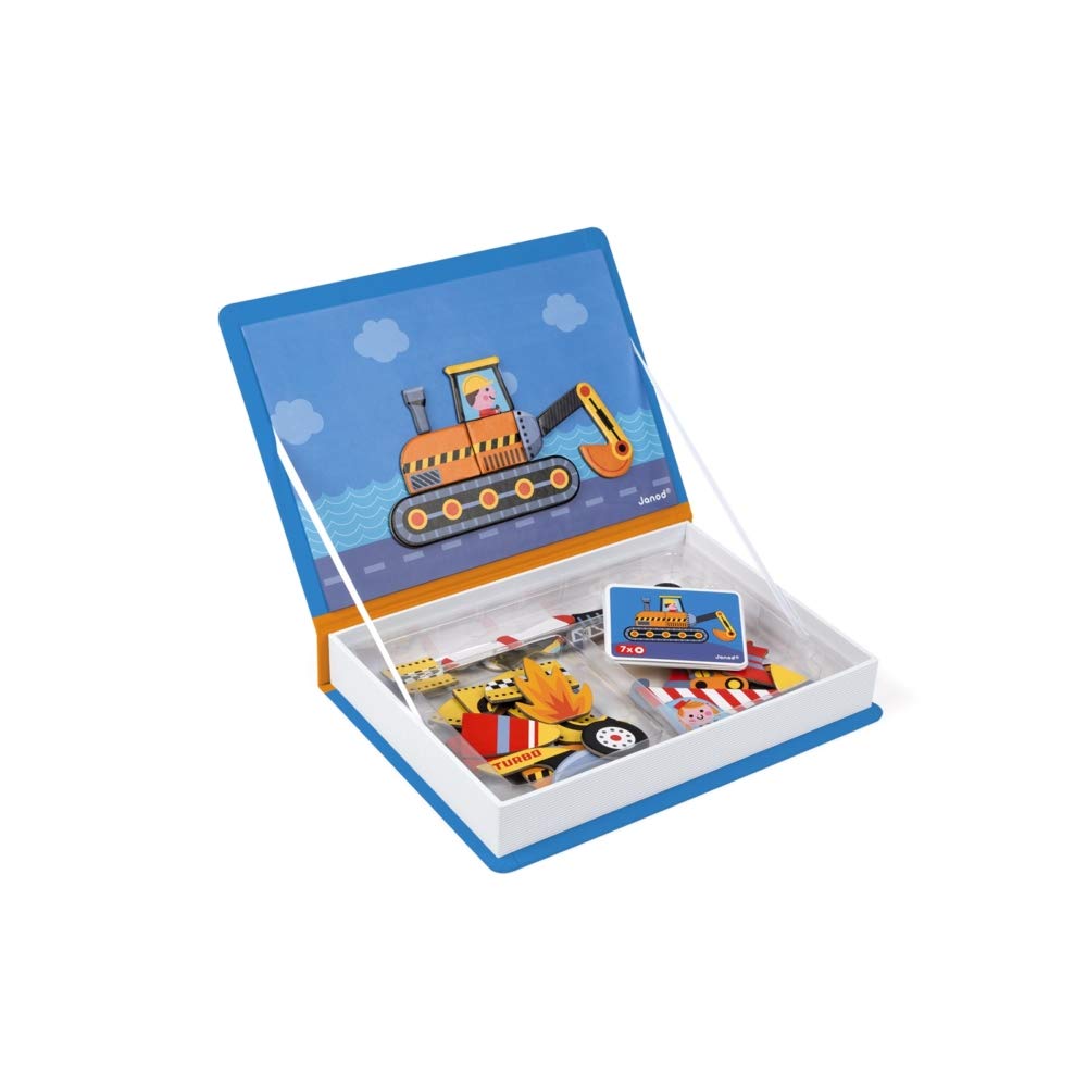 Janod Racers Magneti'Book - 50 Magnets for Vehicle Building