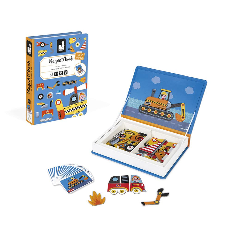 Janod Racers Magneti'Book - 50 Magnets for Vehicle Building