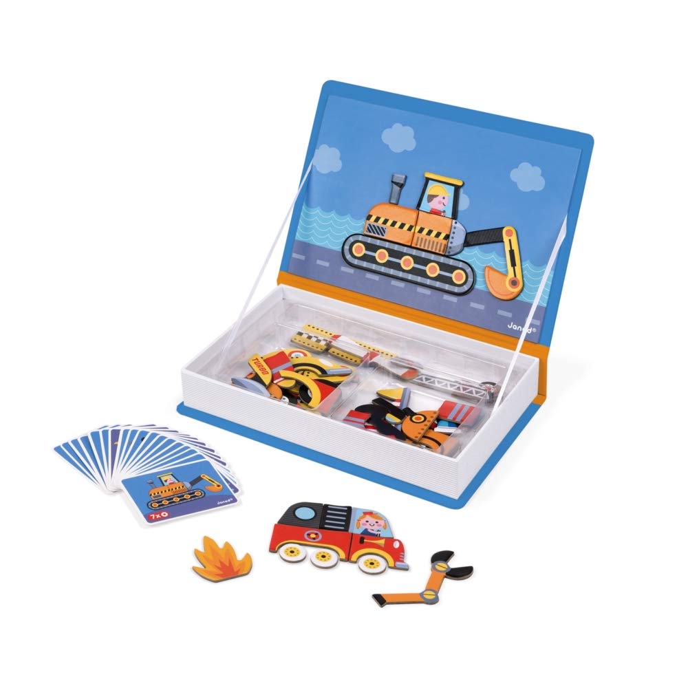 Janod Racers Magneti'Book - 50 Magnets for Vehicle Building