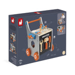Janod Magnetic DIY Wooden Trolley - 26 Accessories Tool Walker