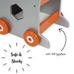 Janod Magnetic DIY Wooden Trolley - 26 Accessories Tool Walker