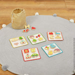 Janod Memory Touch Game - 21 Wooden Pieces, Feel and Find