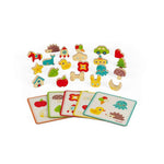 Janod Memory Touch Game - 21 Wooden Pieces, Feel and Find