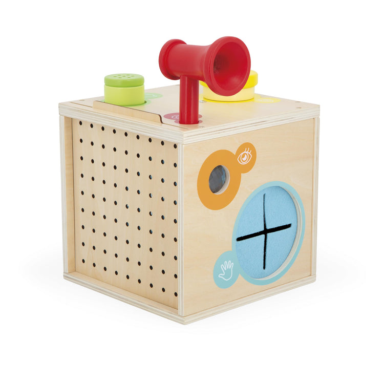 Janod Sensory Box Cube - Busy Board Fun From 18 Months+