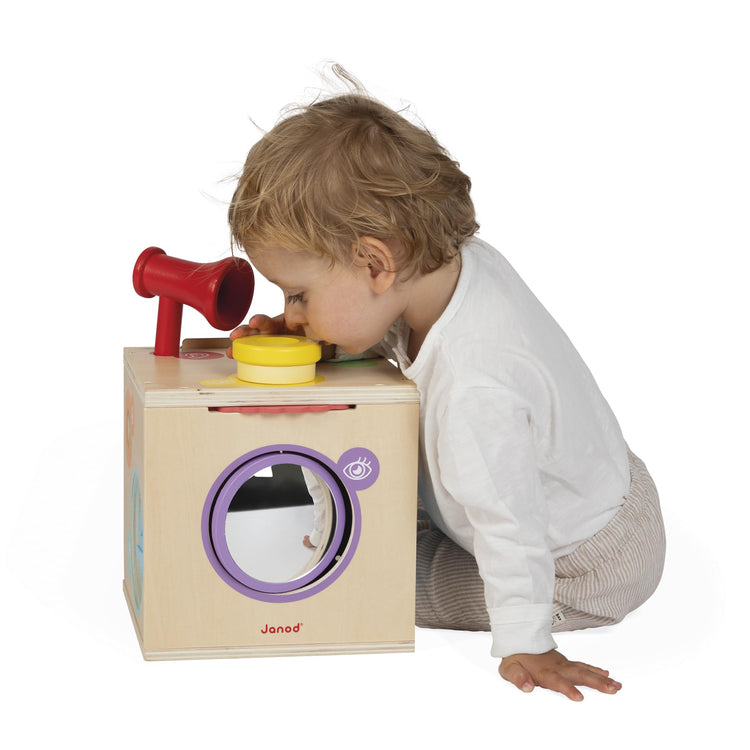 Janod Sensory Box Cube - Busy Board Fun From 18 Months+