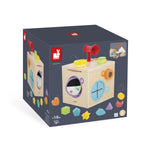 Janod Sensory Box Cube - Busy Board Fun From 18 Months+
