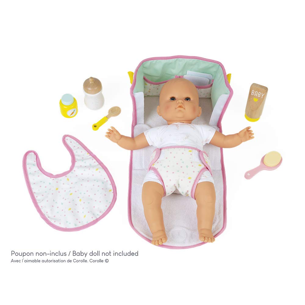 Janod Nursery Changing Set - Doll Diaper Bag with 9 Accessories