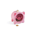 Janod Pink Piggy Bank - Magnetic Wooden Saver Kids Love