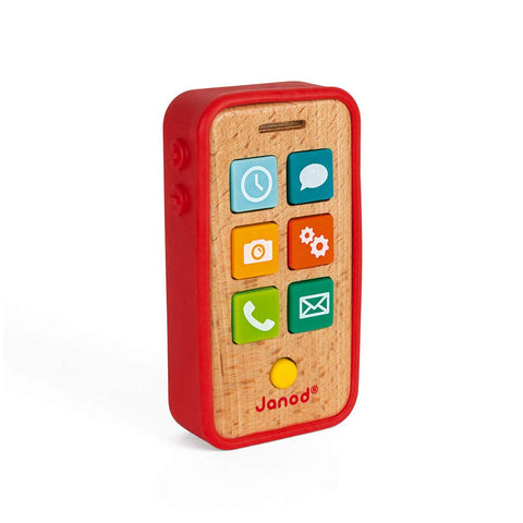 Janod Sound Telephone - Pretend Play Phone with 7 Sound Buttons