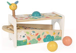 Janod Pure Tap Xylophone Bench - Cherry Wood Balls and Hammer
