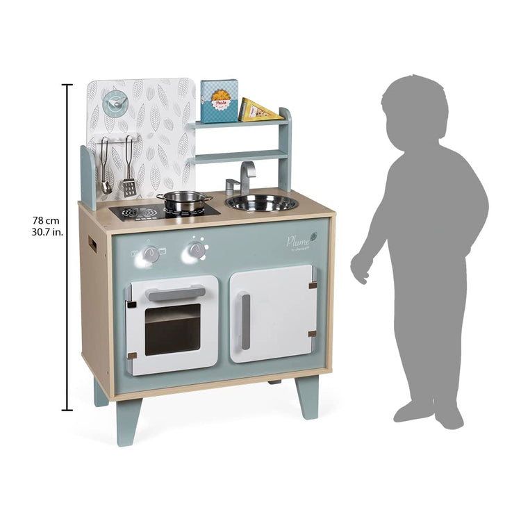 Janod Mint Wooden Kitchen - 5 Accessories and Sound Effects
