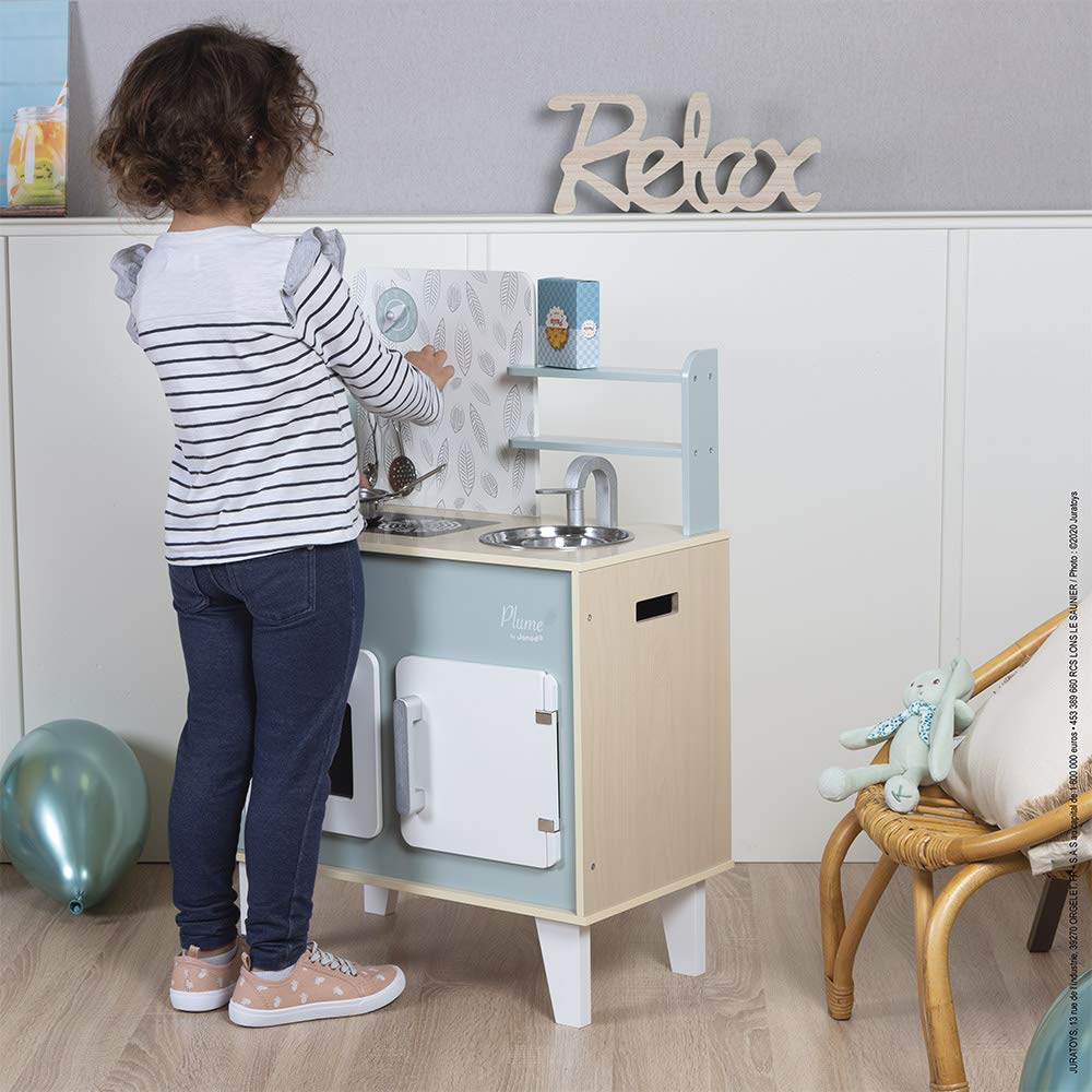 Janod Mint Wooden Kitchen - 5 Accessories and Sound Effects