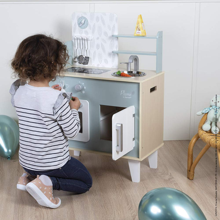 Janod Mint Wooden Kitchen - 5 Accessories and Sound Effects