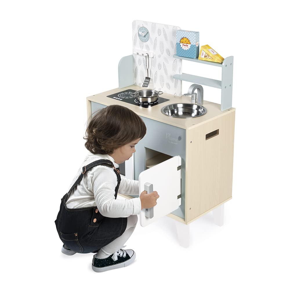 Janod Mint Wooden Kitchen - 5 Accessories and Sound Effects