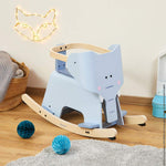 Janod Rocking Elephant - Wooden Ride-On with Anti-Tip Base