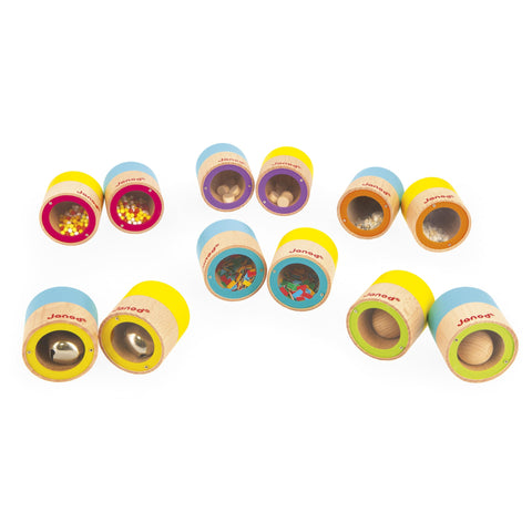 Janod Sound Memo Game - 12 Blocks to Match Quiet Sounds